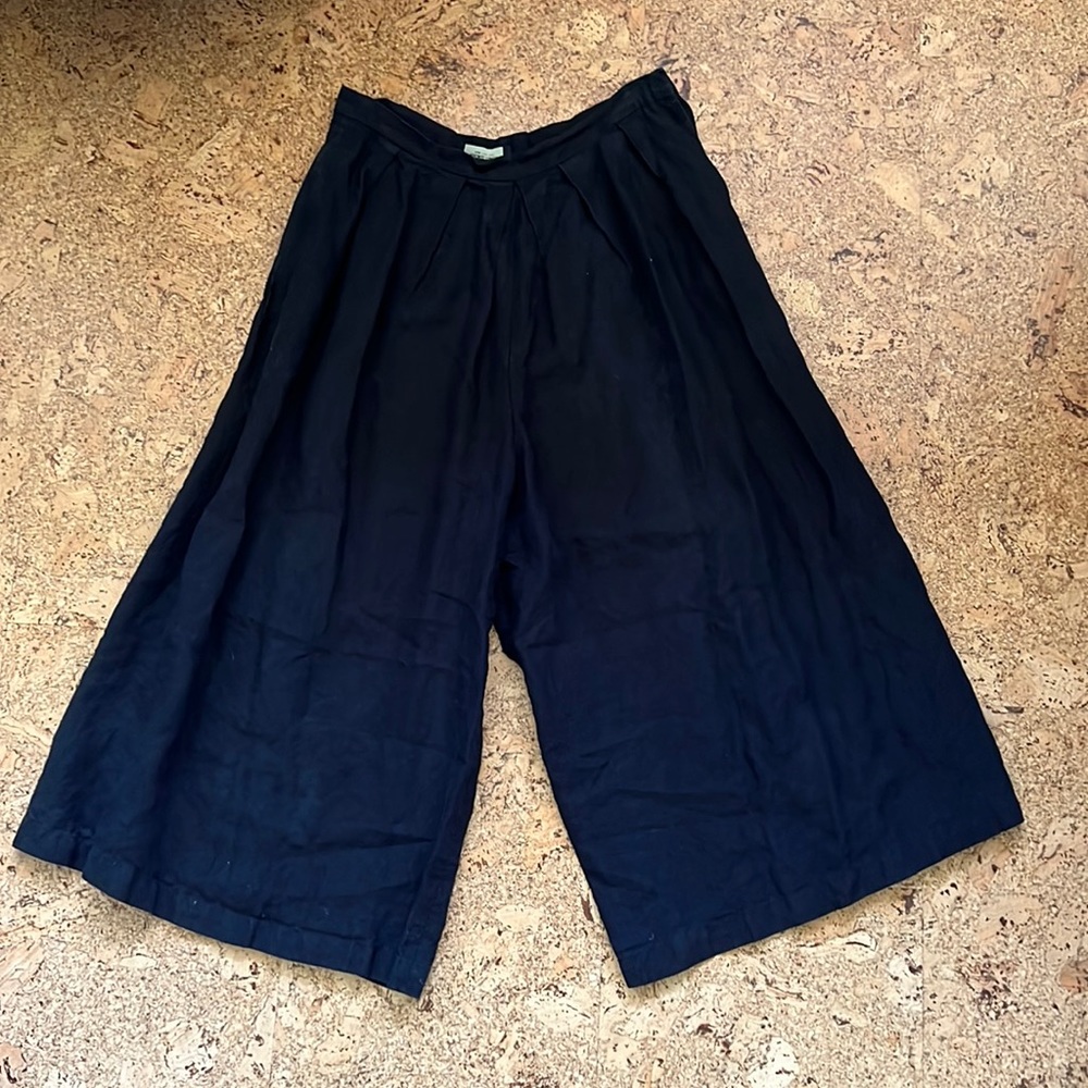 Rachel comey black linen wide leg pants